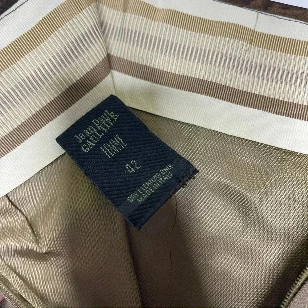 Jean Paul Gaultier Femme Brown Women’s Wool Pencil Skirt Size 6 designer